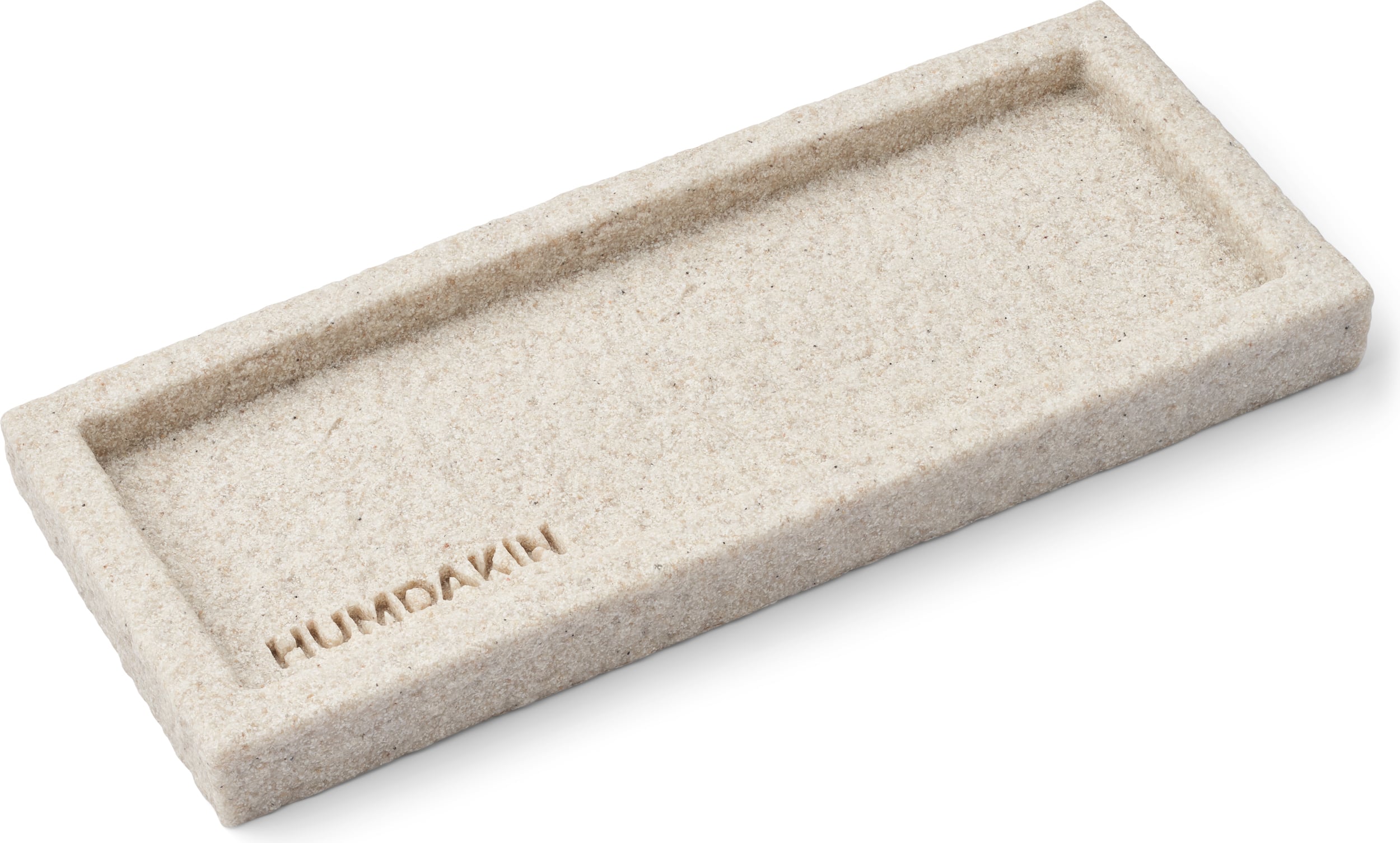 Humdakin Dekoratives Tablett 10 x 25 cm sandfarbig