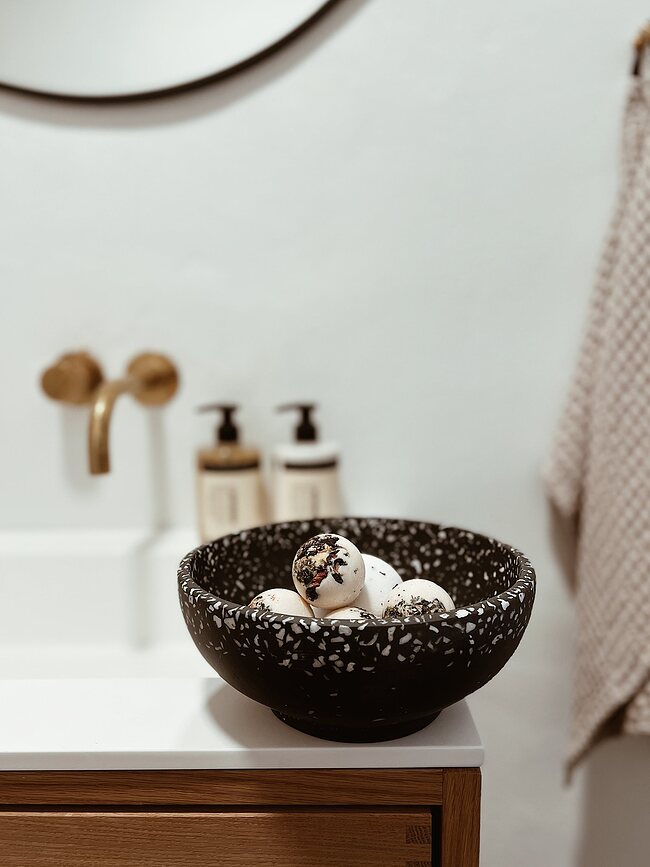 Humdakin Genova Bol 18 cm, Terrazzo, noir