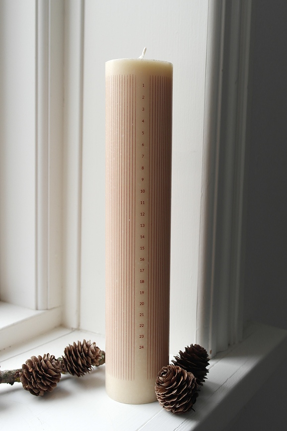 Humdakin Κερί χριστουγεννιάτικο, 25 cm, καστανό