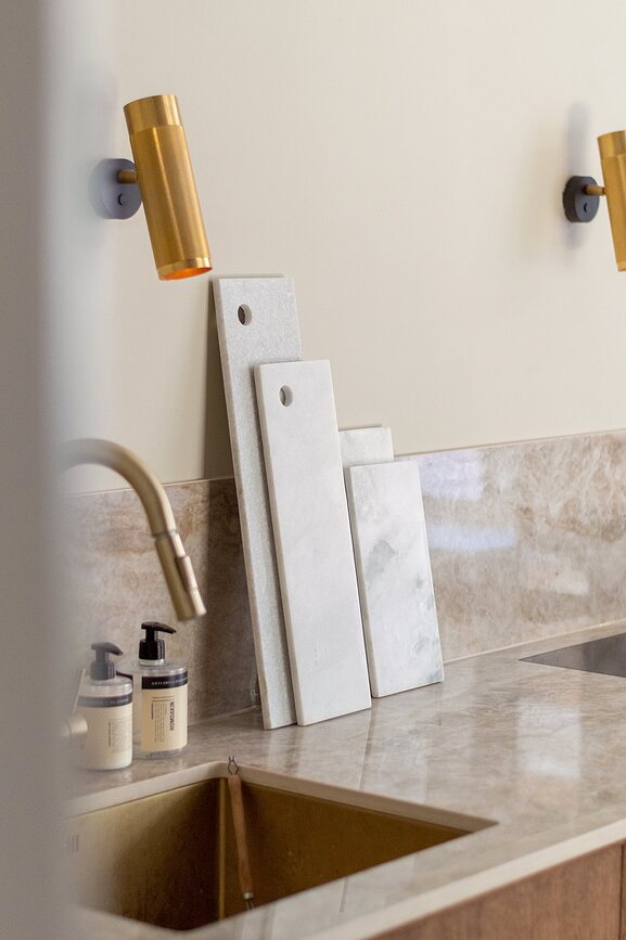 Humdakin Kerteminde Επιφάνεια Σερβιρίσματος, 14 x 45 εκ., μαρμάρινη, καφέ