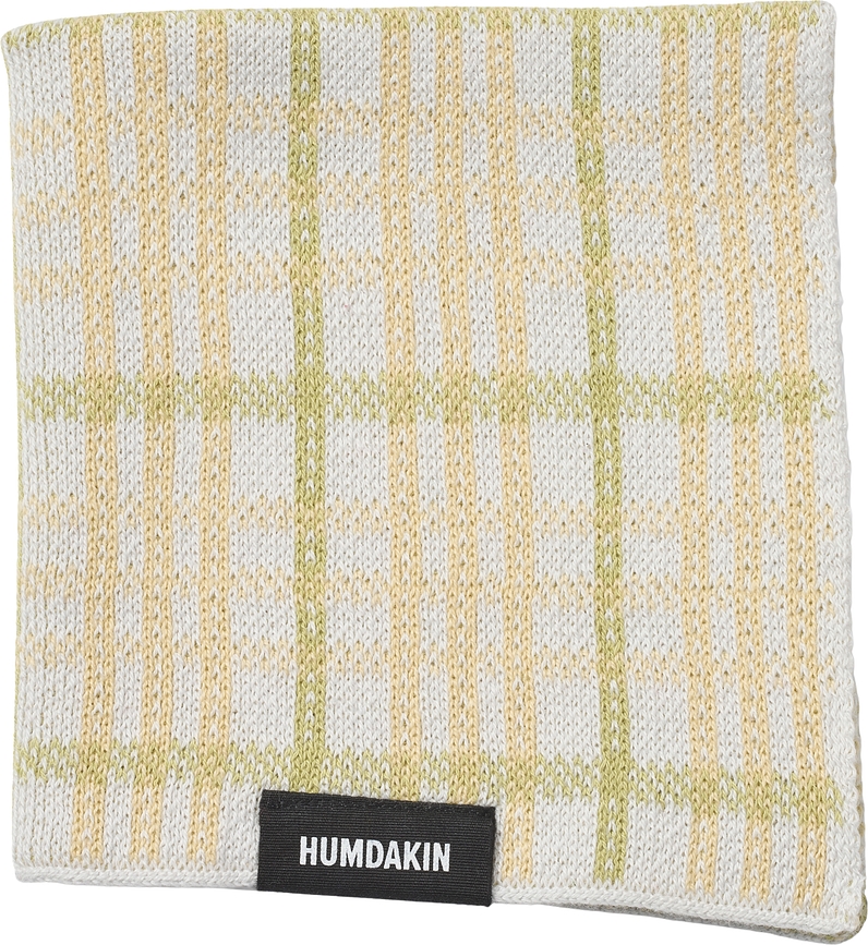 Humdakin Knitted Torchon, à carreaux, 28 x 28 cm, jaune et vert