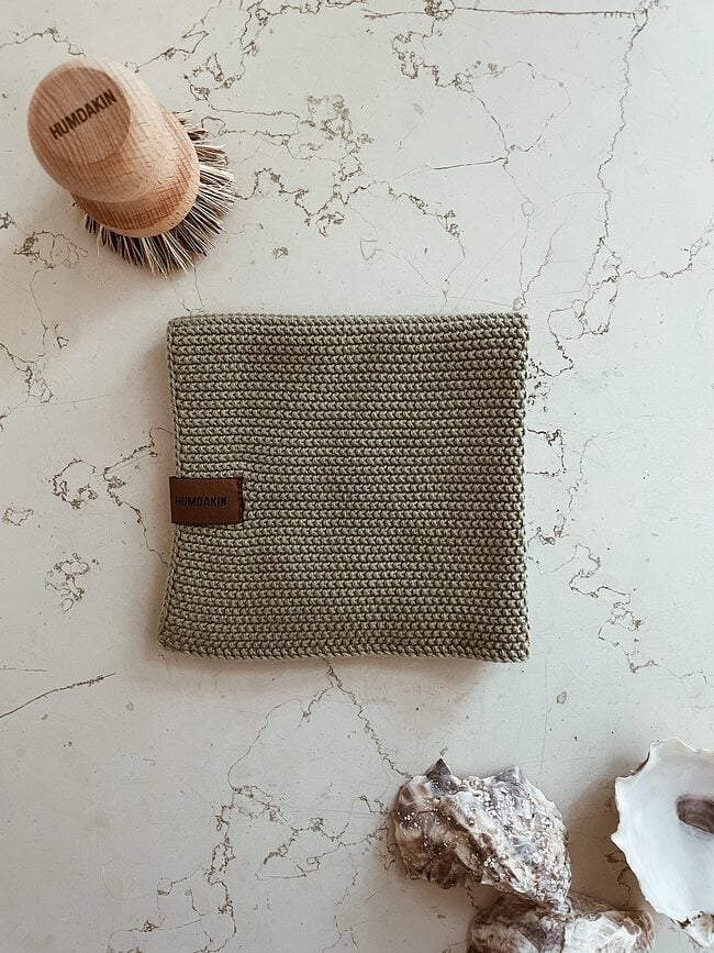 Humdakin Knitted Krpa za posuđe karirana intenzivno crvena 28 x 28 cm