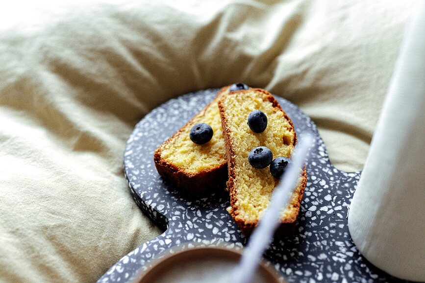 Humdakin Milan Dekorativni pladenj, terrazzo, bež