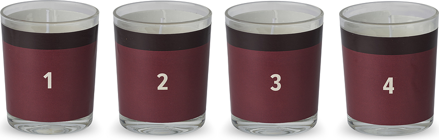 Humdakin Nordisk Jul Bougies Parfumées, Lot de 4