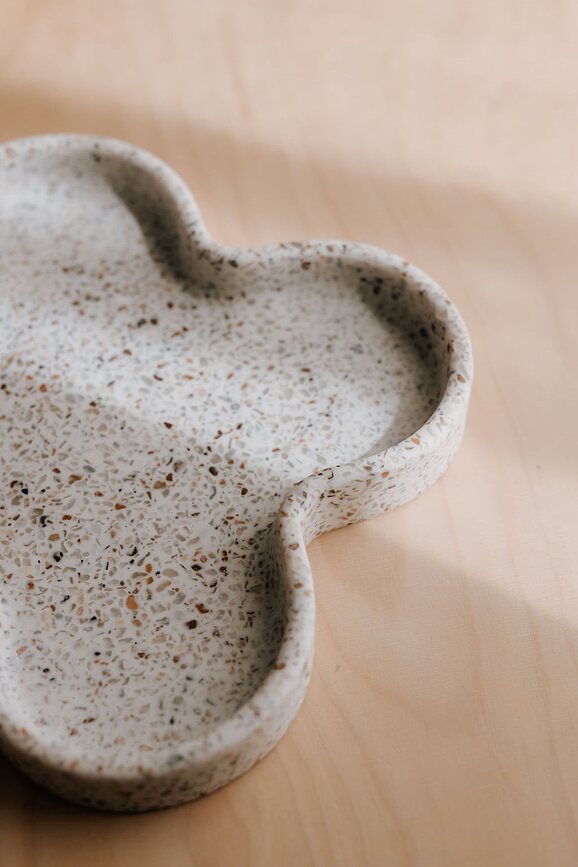 Humdakin Palermo Pladanj dekorativni Terrazzo crni