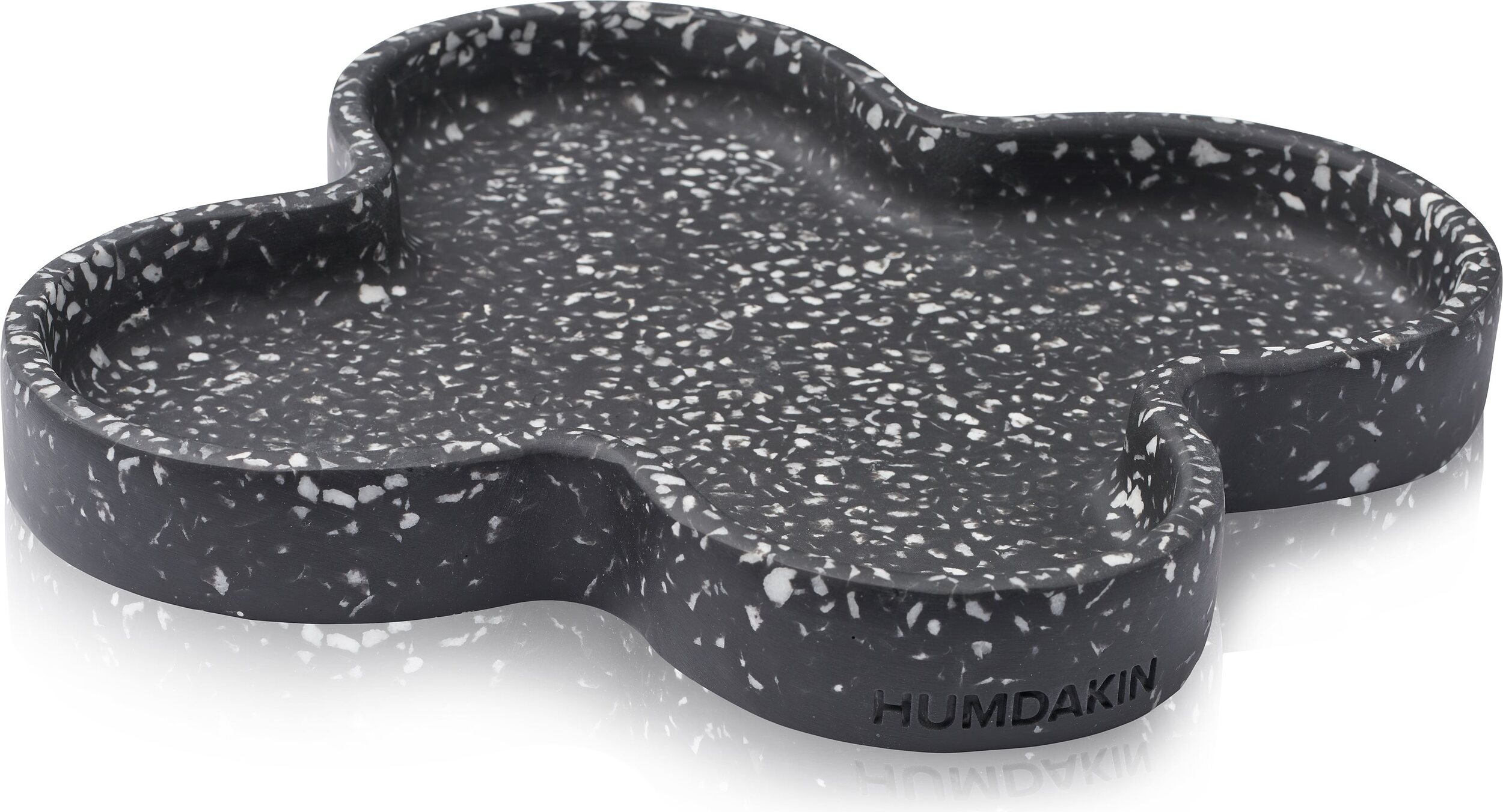Humdakin Palermo Terrazzo Dekoratives Tablett schwarz