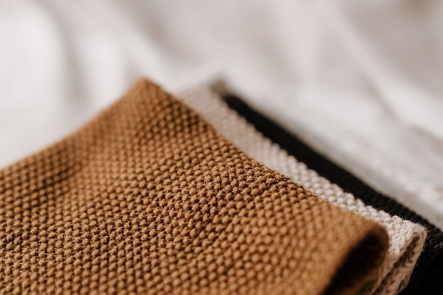 Humdakin Knitted Πετσέτα Κουζίνας πλεκτή, 28 x 28 cm, μπεζ μελανζέ