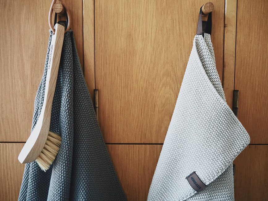 Humdakin Knitted Πετσέτα Κουζίνας πλεκτή, 45 x 70 εκ, μπεζ μελανζέ