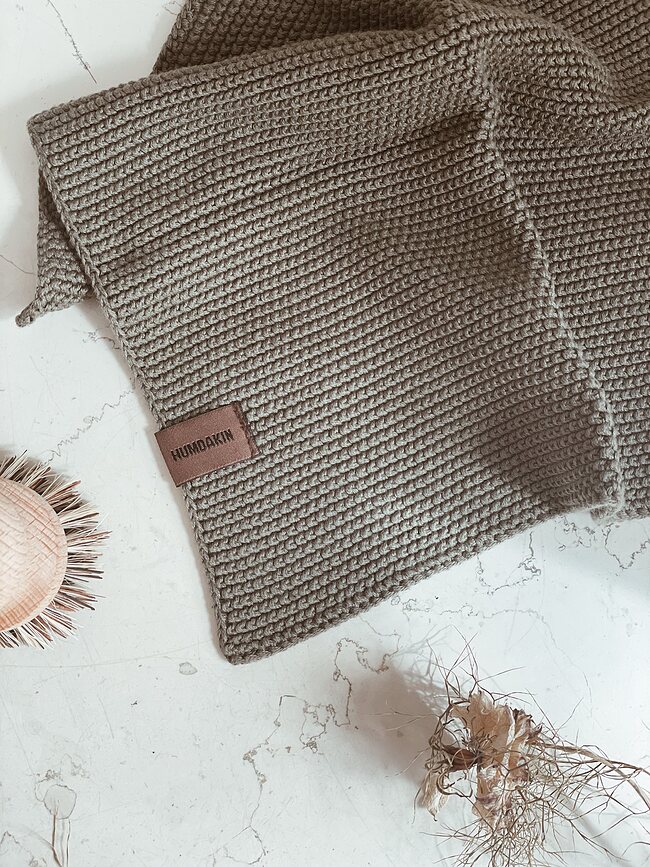 Humdakin Knitted Πετσέτα Κουζίνας πλεκτή, 45 x 70 εκ, μπεζ μελανζέ