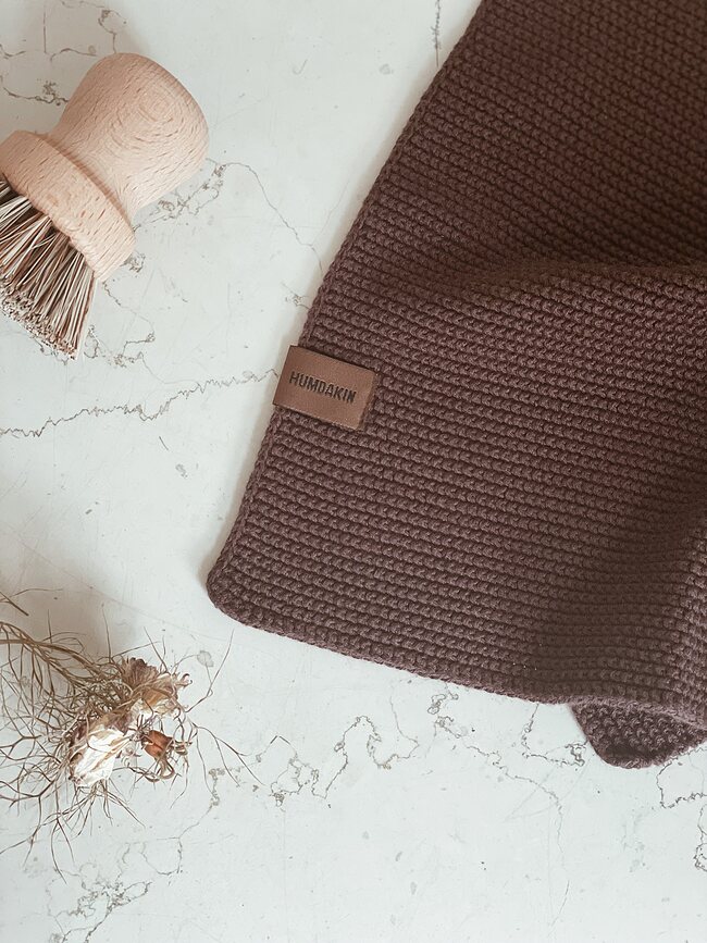 Humdakin Knitted Πετσέτα Κουζίνας πλεκτή, 45 x 70 εκ, μπεζ μελανζέ