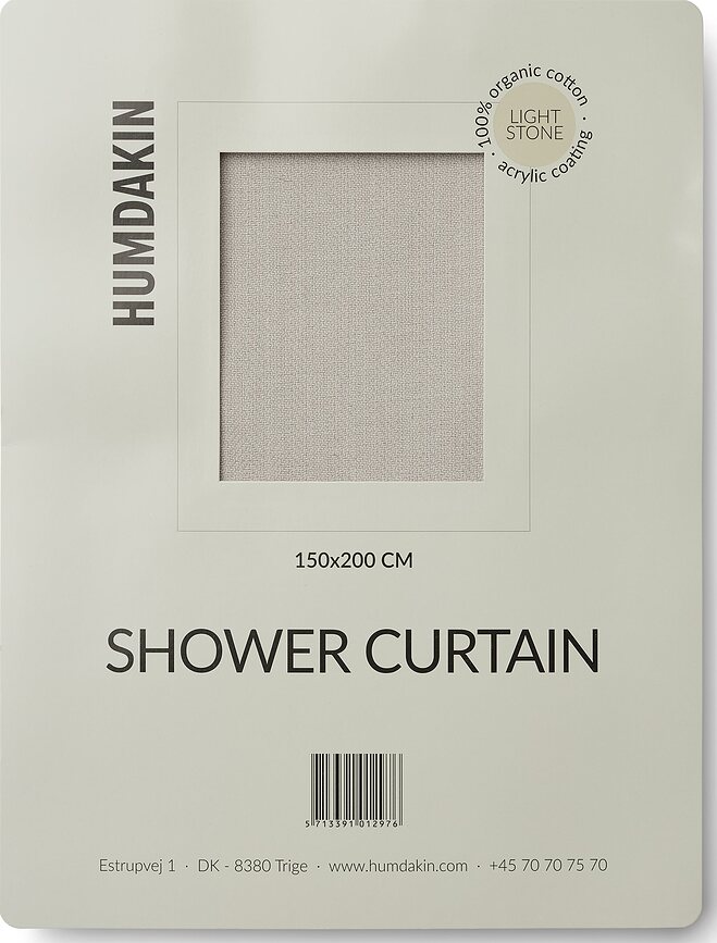 Humdakin Rideau de Douche 150 x 200 cm, crème