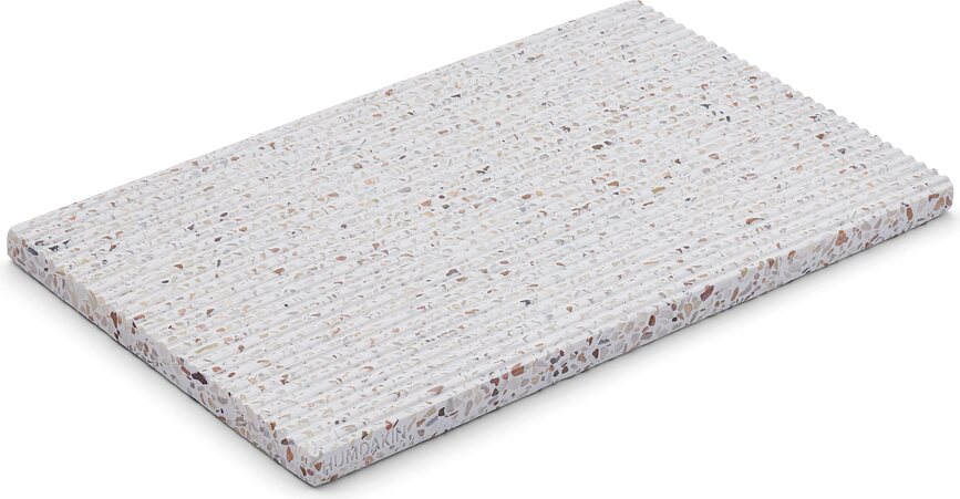 Humdakin Terrazzo Plateau de Service avec des cavités, 15 x 25 cm, beige