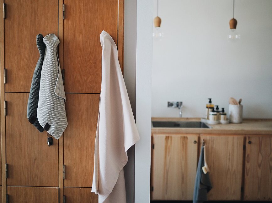 Humdakin Torchons de Cuisine, 45 x 70 cm, marron clair, Lot de 2