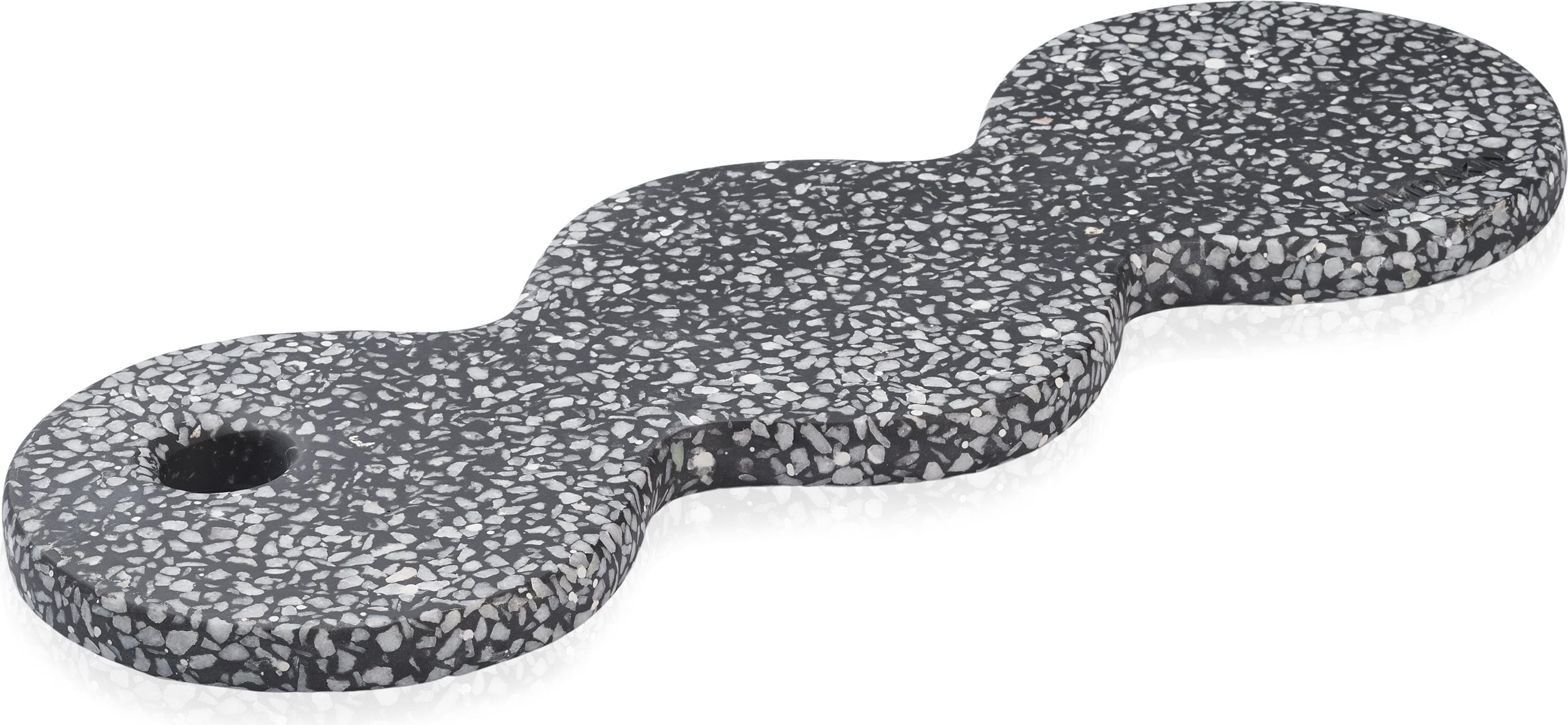 Humdakin Torino Terrazzo Dekoratives Tablett schwarz