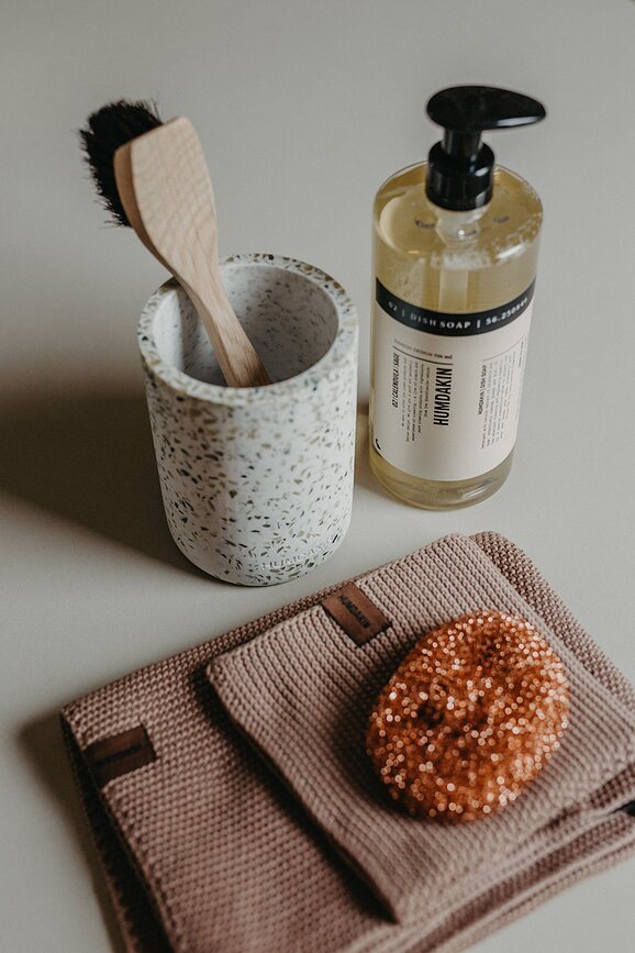 Jarrón de Terrazzo Humdakin, 14 cm, verde