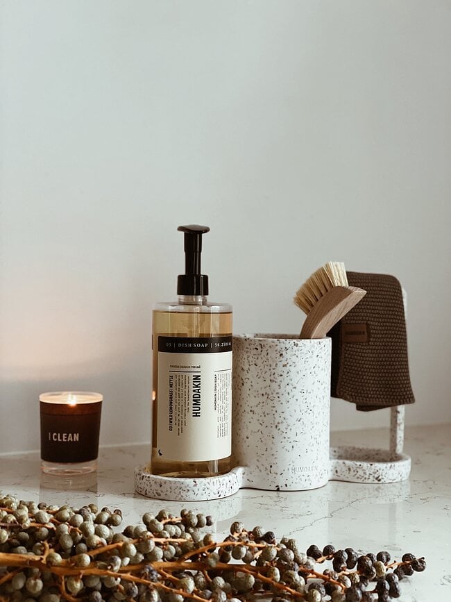 Organizador de fregadero Humdakin Terrazzo, grande, beige