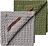 Panno per stoviglie Humdakin Waffel 28 x 28 cm beige e verdi 2 pz.