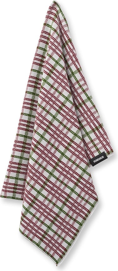 Paño de cocina Humdakin 83 Knitted Christmas, 45 x 70 cm, a cuadros, beige