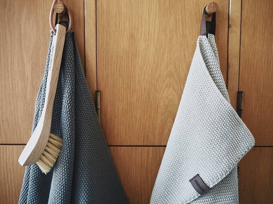 Paño de cocina de punto Humdakin, 45 x 70 cm, beige melange