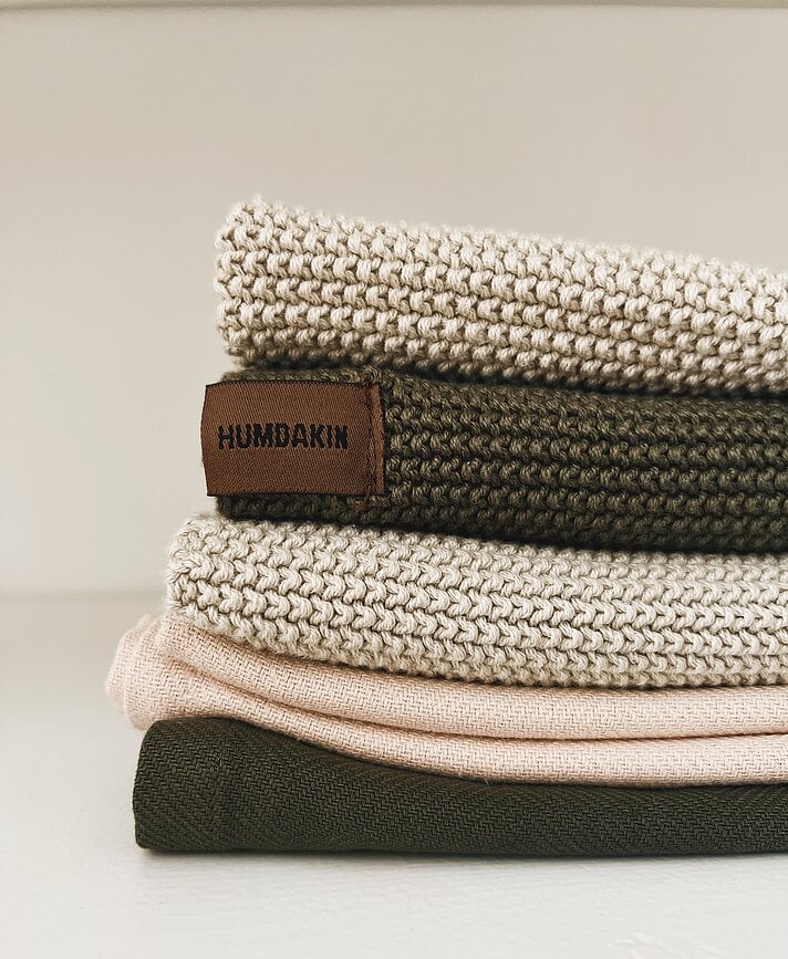Paño de cocina de punto Humdakin, 45 x 70 cm, beige melange