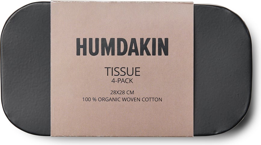 Paños de algodón Humdakin, 28 x 28 cm, beige, con caja, Pack de 5 unidades