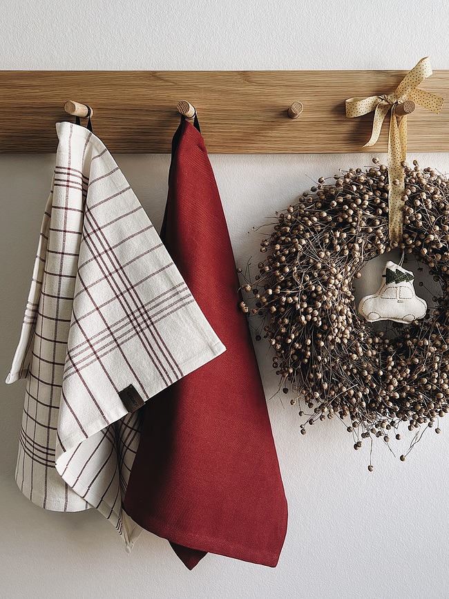 Paños de Cocina Humdakin Christmas, 45 x 70 cm, castaños, Pack de 2