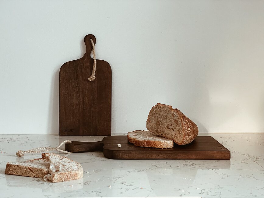 Tabla de Cortar y Servir Humdakin, de madera de mango, 16 x 31 cm