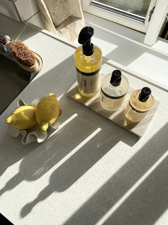 Tabla de Servir de mármol Humdakin Nordby, 15 x 30 cm, natural