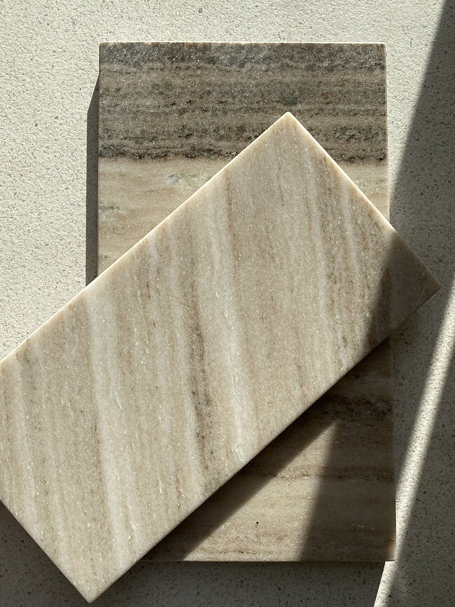 Tabla de Servir de mármol Humdakin Nordby, 15 x 30 cm, natural