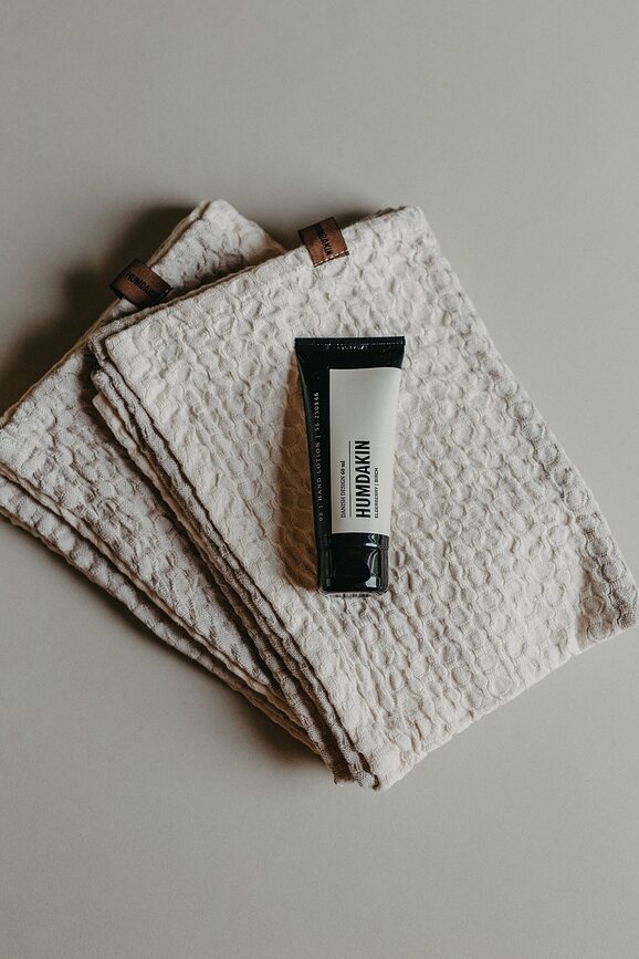 Toalla de Mano Humdakin Waffle, 55 x 80 cm, verde claro