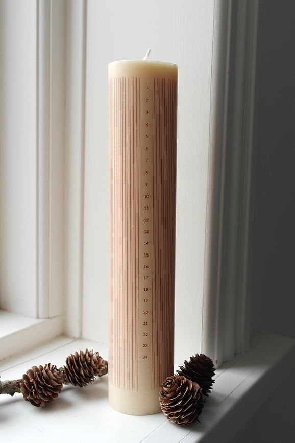 Vela Humdakin Christmas, 25 cm, castaña