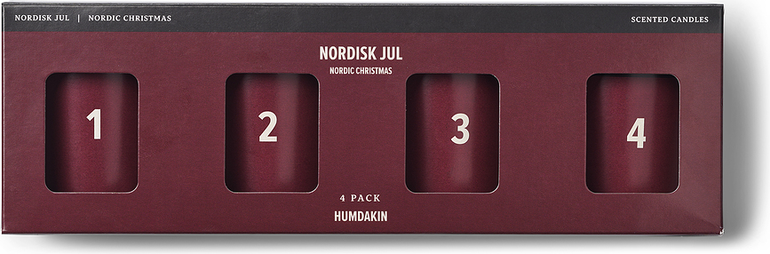 Velas aromáticas Humdakin Nordisk Jul, 4 unidades