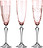 Copas de champán Veranda, 200 ml, rosa, Pack de 3