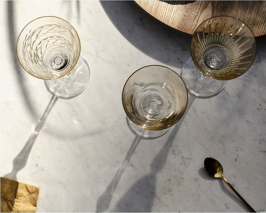 Copas de Vino Veranda, 250 ml, doradas, 3 unidades