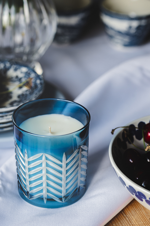 Vela Aromática de cristal Huta Julia Oslo Nature