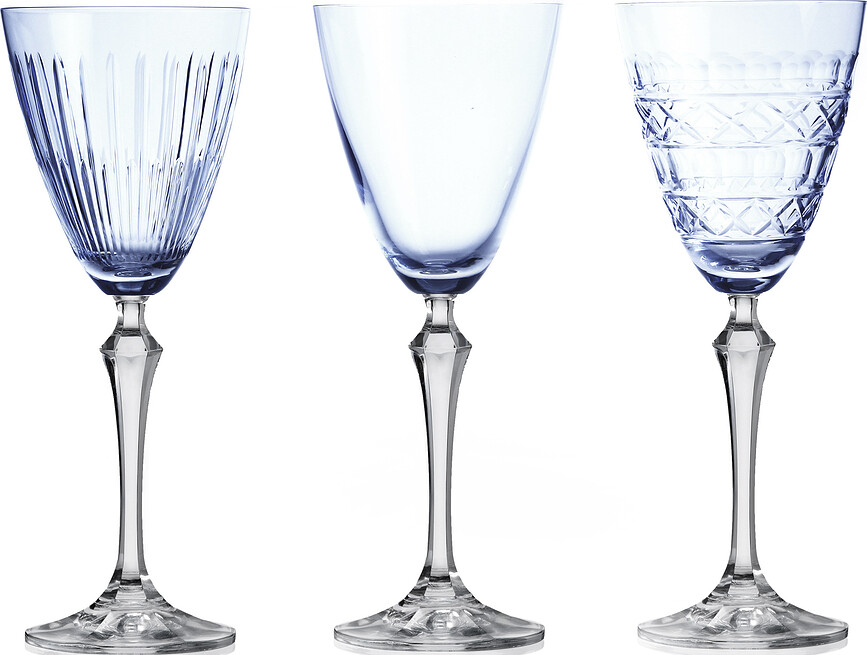 Veranda Čaše za vino 250 ml plave 3 kom.