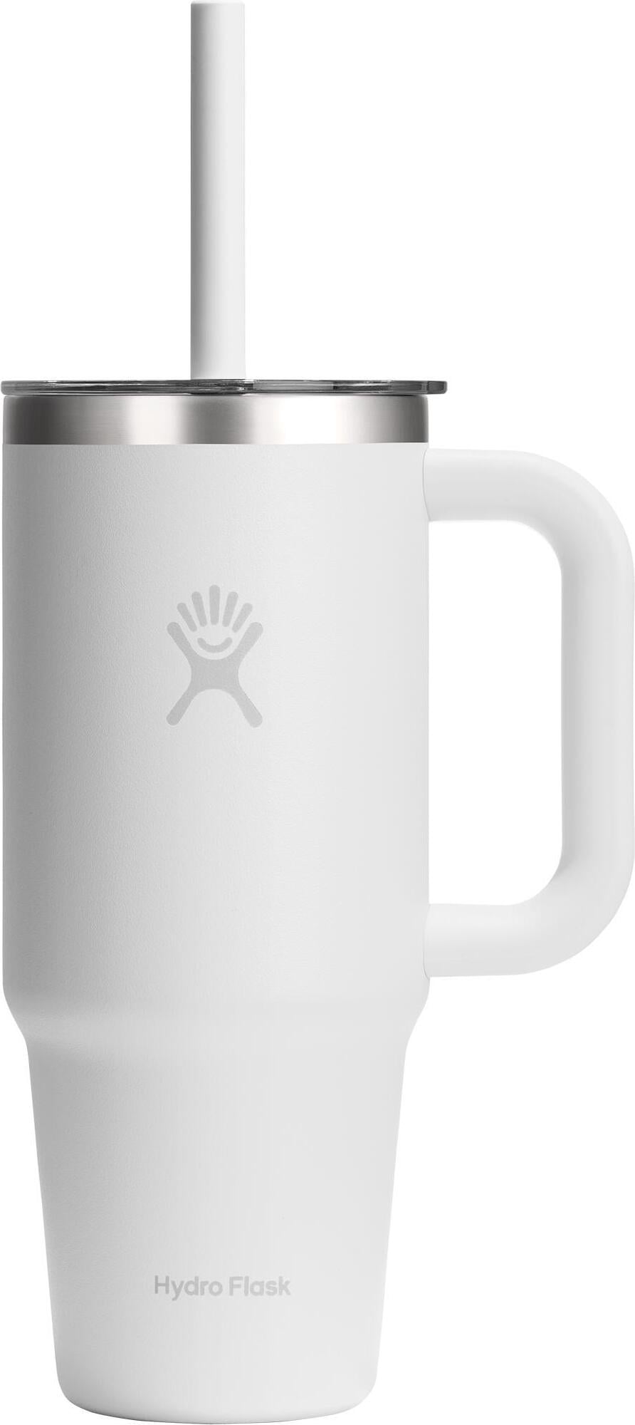 Hydro Flask Thermobecher mit Griff und Strohhalm 710 ml, White