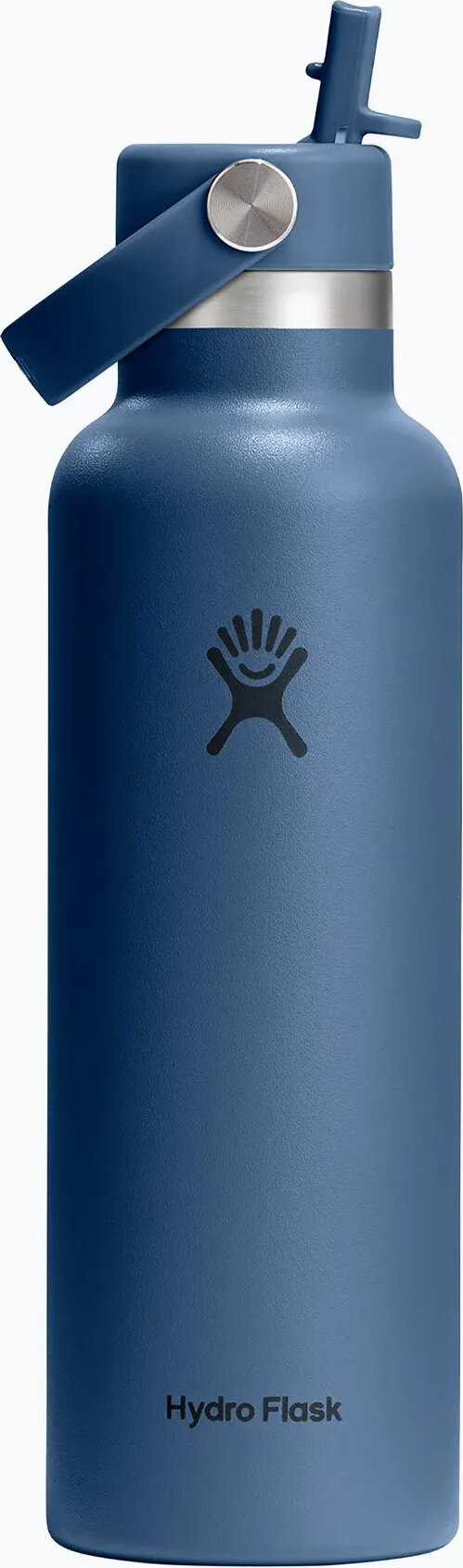 Hydro Flask Thermoflasche mit schmalem Mundstück und Strohhalm 621 ml, Harbor Blue