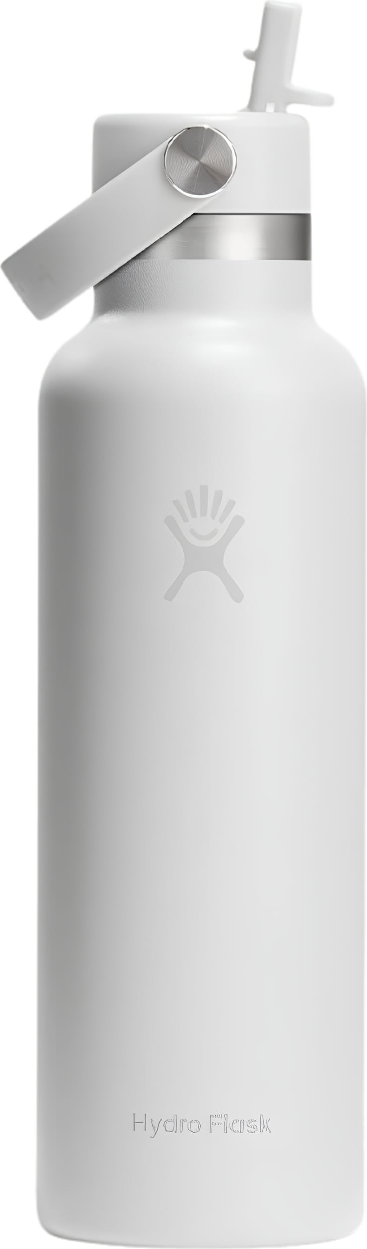 Hydro Flask Thermoflasche mit schmalem Mundstück und Strohhalm 621 ml, White