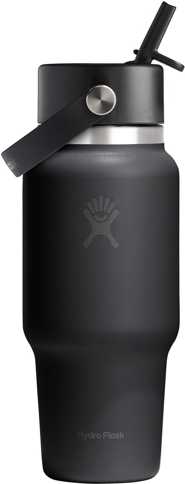 Travel Thermoflasche mit Strohhalm 710 ml, Black