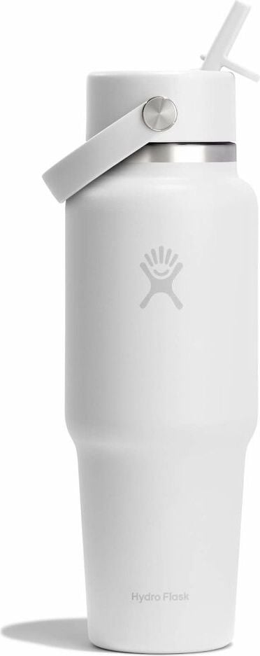 Travel Thermoflasche mit Strohhalm 946 ml, Weiß