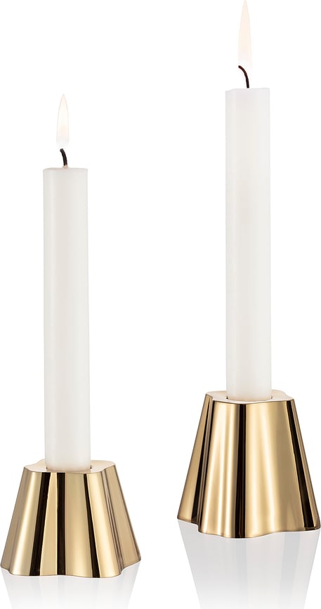 Aalto ljusstakar 5 cm + 6,5 cm, mässing, 2 st