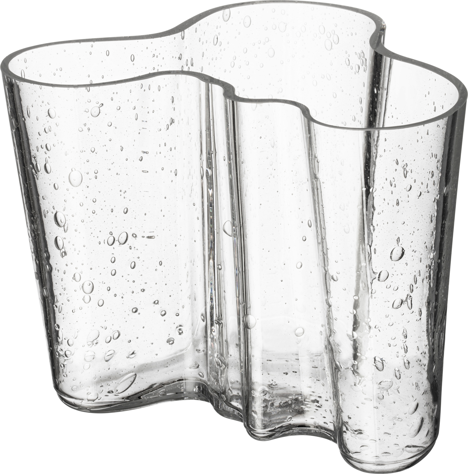 Aalto Vase 16 cm, transparent, Blasenglas