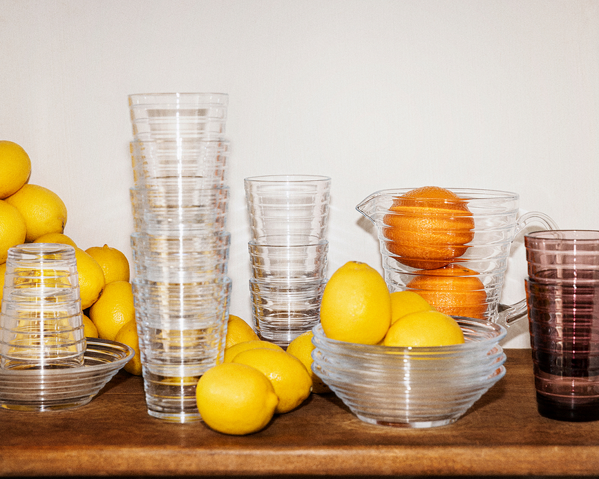 Aino Aalto Verres 220 ml, bleus, Lot de 2