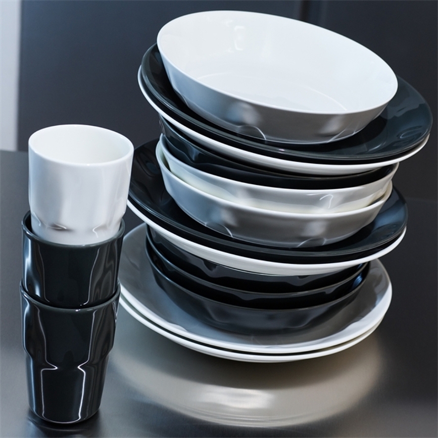 Assiette creuse Solare 22 cm, blanc