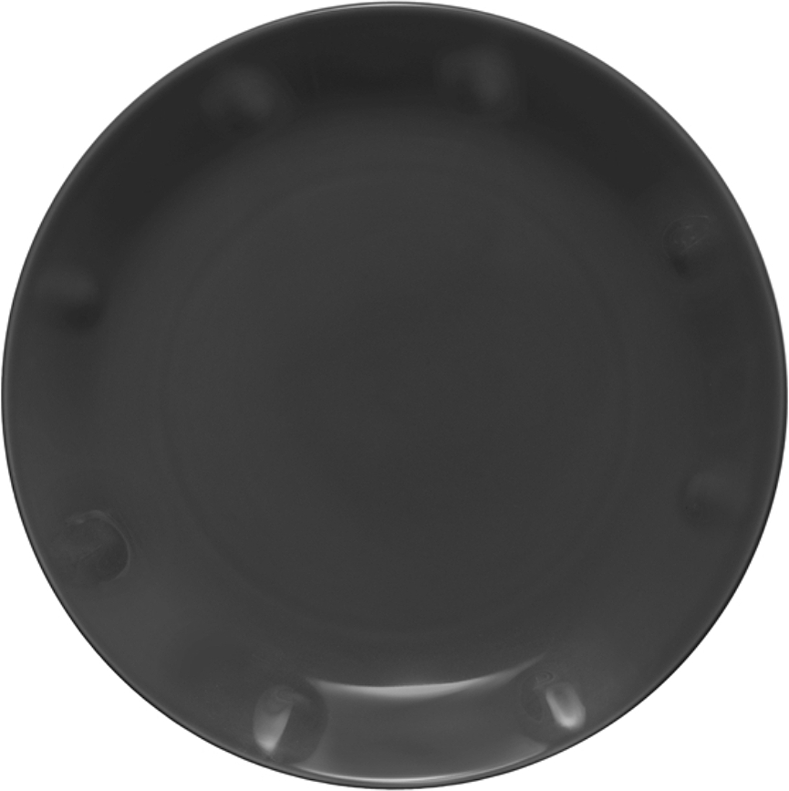 Assiette plate Solare 27 cm, gris foncé