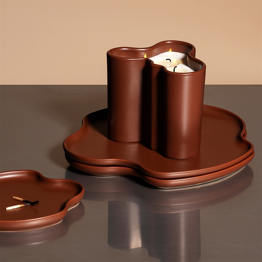 Bandeja decorativa Aalto 25 cm, azul claro