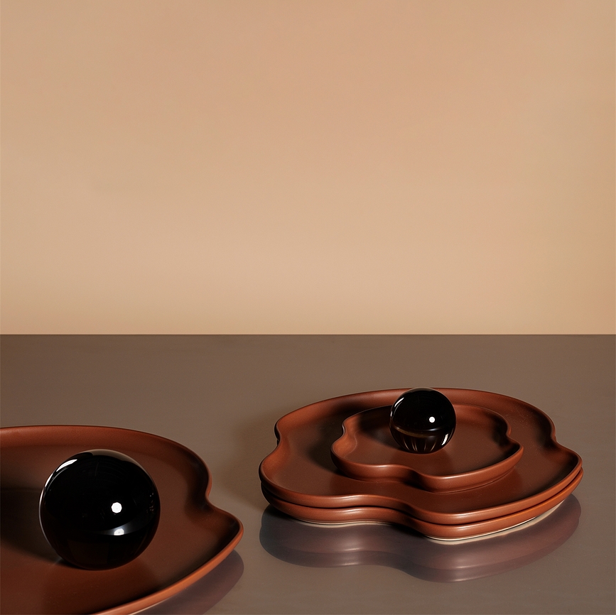 Bandeja decorativa Aalto 35 cm, arena