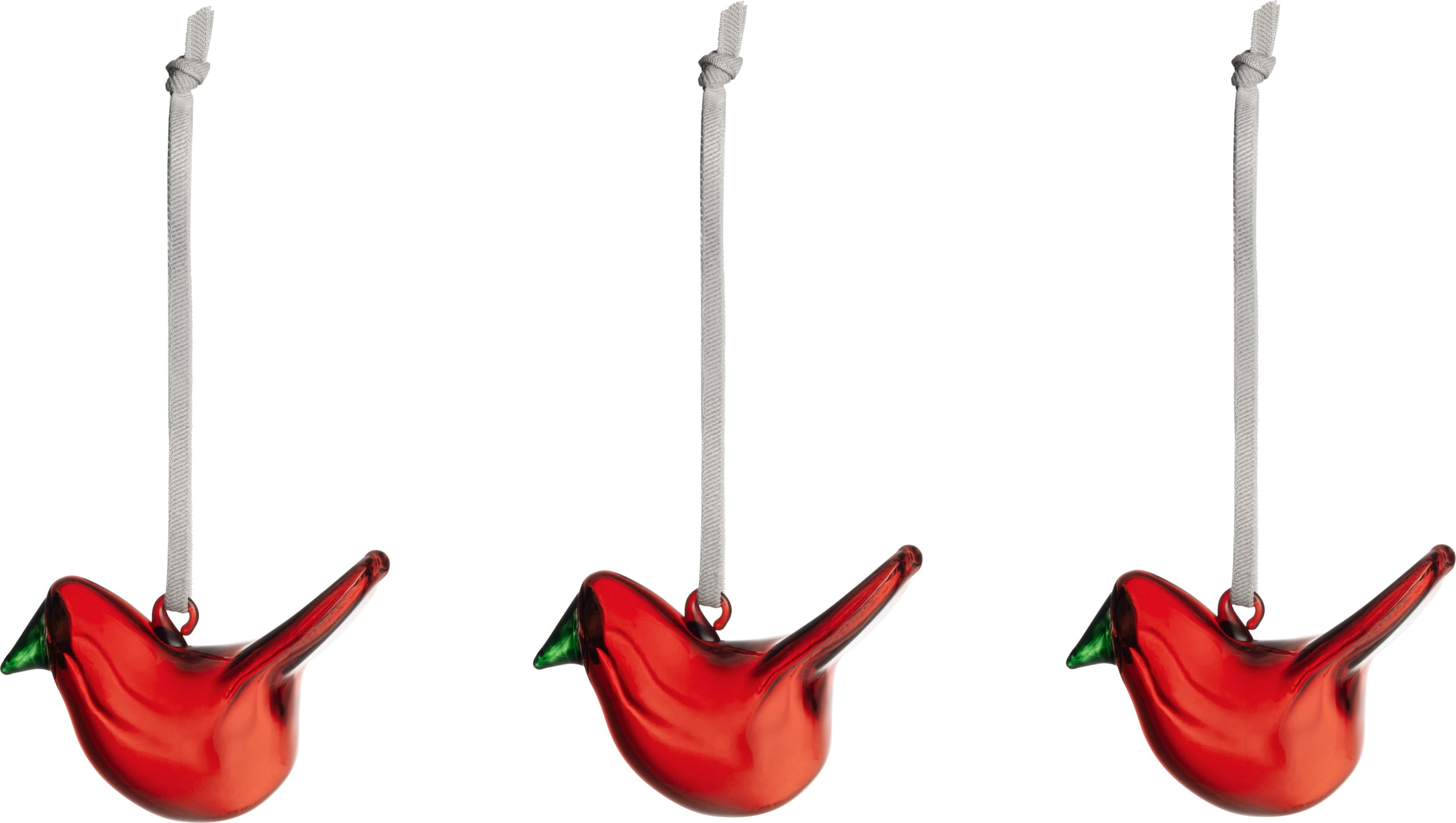 Birds Weihnachtsschmuck mini rot 3 St.