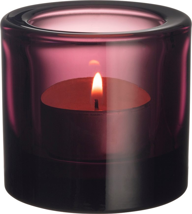 Bougeoir pour bougies chauffe-plat Kivi 6 cm, bordeaux